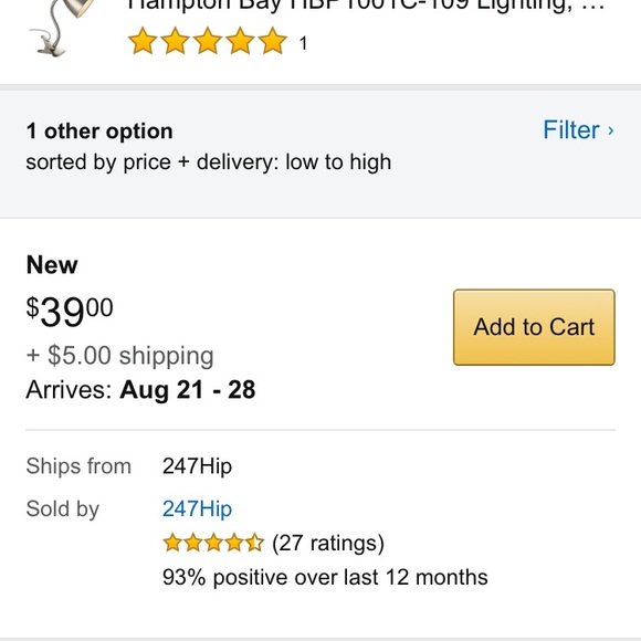 2 Desk Lamps by Hampton Bay - Picture 3 of 3